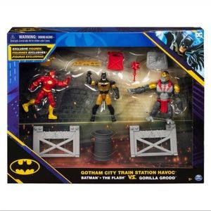 Batman Gotham City Train Station Havoc Batman Flash Gorilla Grodd Battle